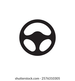 Steering wheel logo icon vector flat design