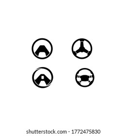 steering wheel logo stock illustration design