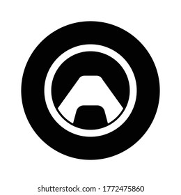 steering wheel logo stock illustration design