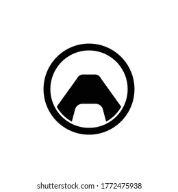 steering wheel logo stock illustration design