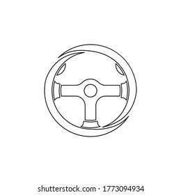 steering wheel logo stock illustration design