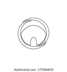 steering wheel logo stock illustration design