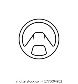 steering wheel logo stock illustration design