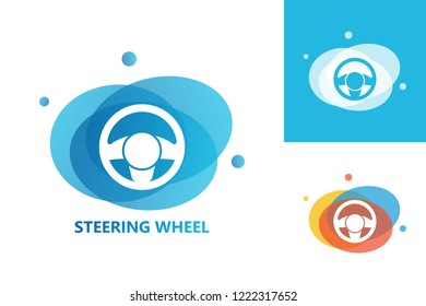 Steering Wheel Logo Template Design Vector, Emblem, Design Concept, Creative Symbol, Icon