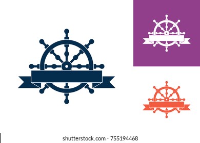 Steering Wheel Logo Template Design