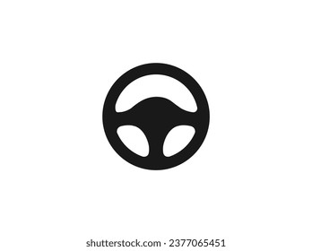 Steering wheel logo vector flat design. For your design. Line art of steering wheel icon. Car Steering wheel outline icon set. vector icon for web design isolated on white background. EPS 10.