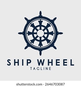 steering wheel logo vector illustration design
