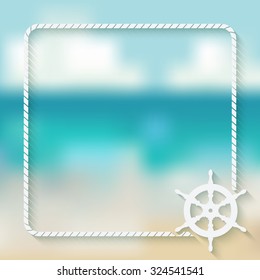 steering wheel marine background. vector illustration - eps 10