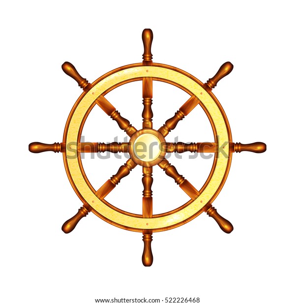 Steering Wheel Marine Steering Wheel Vector Stock Vector (Royalty Free