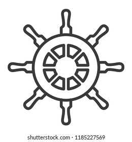 steering wheel nautical marine line arts black vector icon template