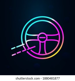Steering wheel nolan icon. Simple thin line, outline vector of speed icons for ui and ux, website or mobile application