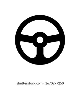 Steering wheel outline icon isolated. Symbol, logo illustration for mobile concept and web design.