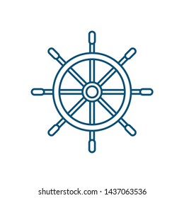 Steering wheel outline vector icon