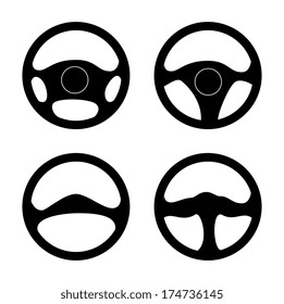 steering wheel over background vector illustration