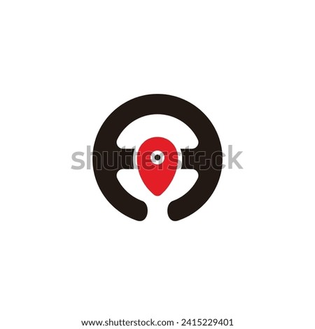 steering wheel pin location symbol vector 