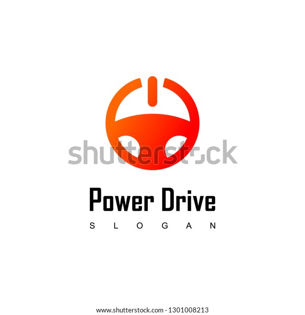 Steering\
Wheel, Power Drive Logo Design\
Inspiration