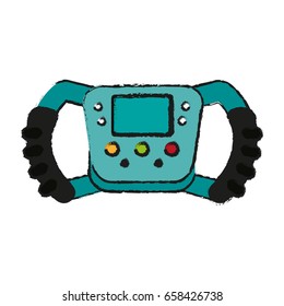 steering wheel racer draw illustration