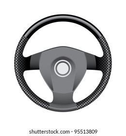 Steering wheel - realistic illustration