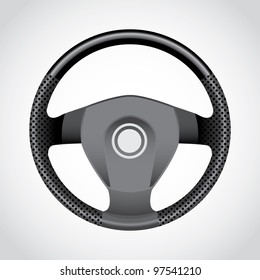Steering wheel - realistic illustration