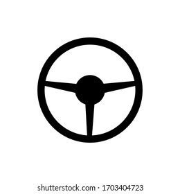 Steering wheel, Rudder car icon vector