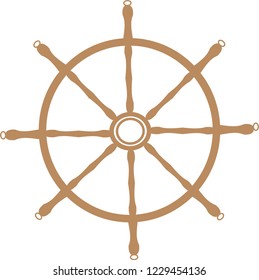 Steering wheel. Rudder vector illustration.