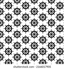 Steering wheel seamless pattern. Vector illustration.