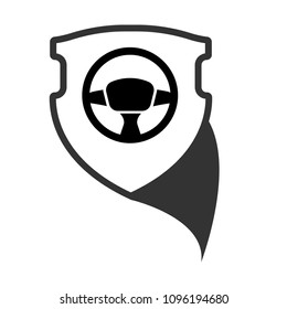 steering wheel and shield