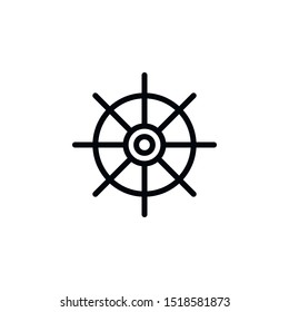 Steering wheel, ship icon. Element of travel icon. Thin line icon