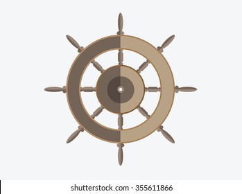 Steering wheel - Ship wheels - Nautical symbols.