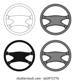 Steering wheel.Car single icon in cartoon style vector symbol stock illustration web.