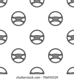 Steering wheel.Car single icon in monochrome style vector symbol stock illustration web.