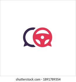 Steering Wheel Symbol Logo. Vector Illustration.