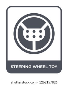 steering wheel toy icon vector on white background, steering wheel toy trendy filled icons from Toys collection, steering wheel toy simple element illustration