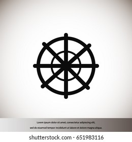 Steering Wheel Vector, Vector EPS 10 illustration style