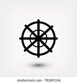 Steering Wheel Vector, Vector EPS 10 illustration style
