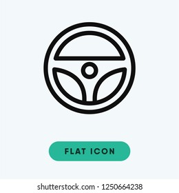 Steering wheel vector icon