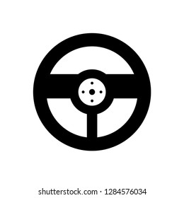 Steering wheel vector icon