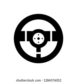 Steering wheel vector icon