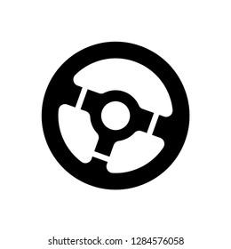 Steering wheel vector icon