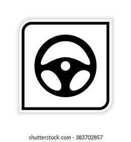 steering wheel  - vector icon