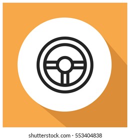 Steering wheel vector icon