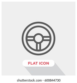 Steering wheel vector icon