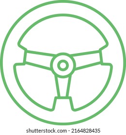 Icono del vector del volante de dirección. Se puede usar para imprimir, móviles y aplicaciones web.