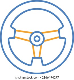 Steering Wheel vector icon. Can be used for printing, mobile and web applications.