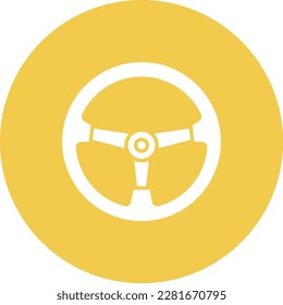 Icono del vector del volante de dirección. Se puede usar para imprimir, móviles y aplicaciones web.