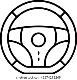 Steering Wheel vector icon. Can be used for printing, mobile and web applications.