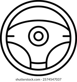 Steering Wheel vector icon. Can be used for printing, mobile and web applications.