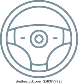 Steering Wheel vector icon. Can be used for printing, mobile and web applications.