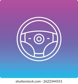Steering Wheel vector icon. Can be used for printing, mobile and web applications.