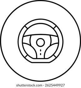 Steering Wheel vector icon. Can be used for printing, mobile and web applications.